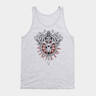 Deer viking skull Tank Top